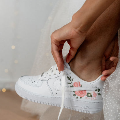 Custom Nike Air Force 1 Brautsneaker Flower