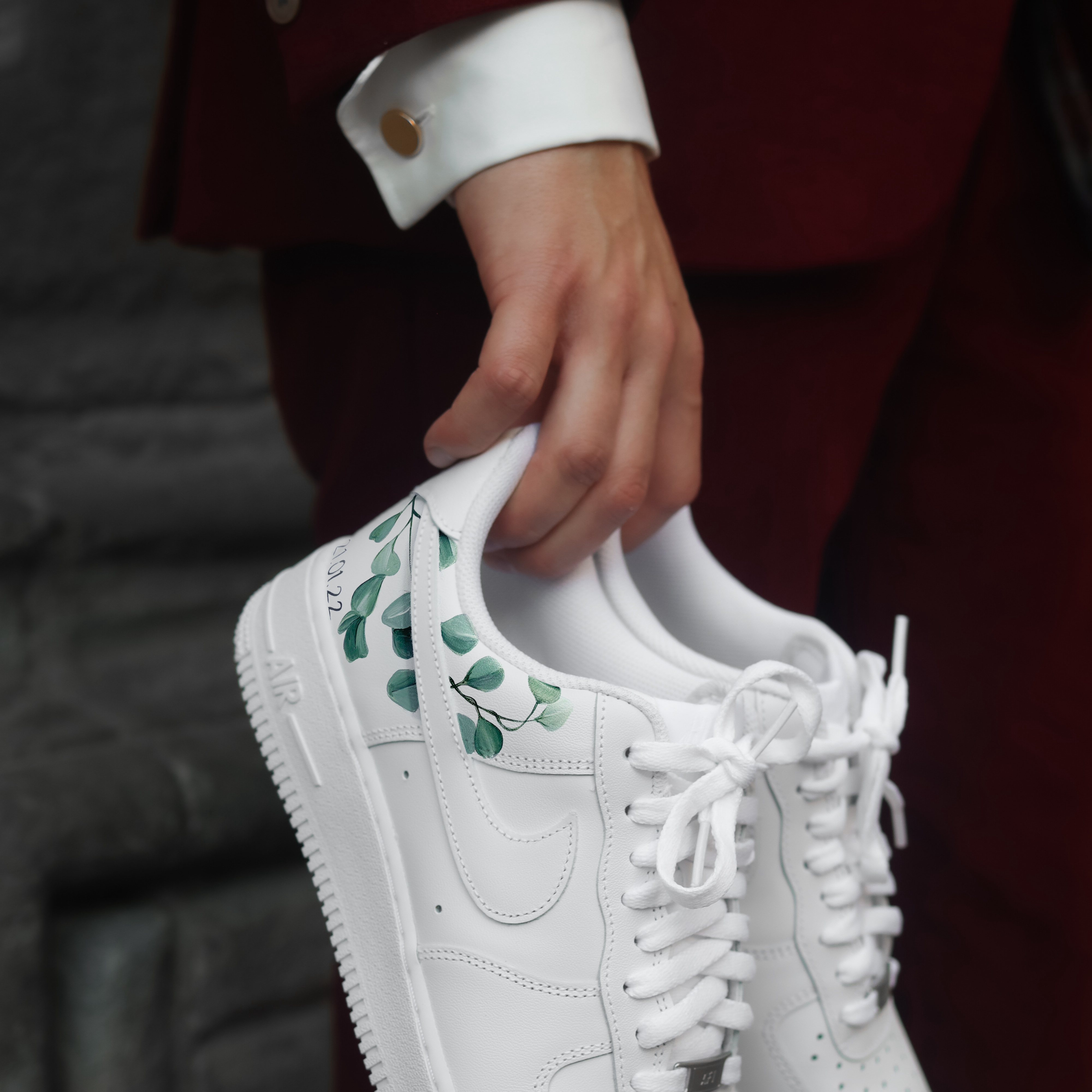 Bräutigamsneaker Eukalyptus