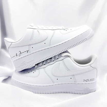 Custom Nike Air Force 1 Brautsneaker/ Bräutigamsneaker Basic