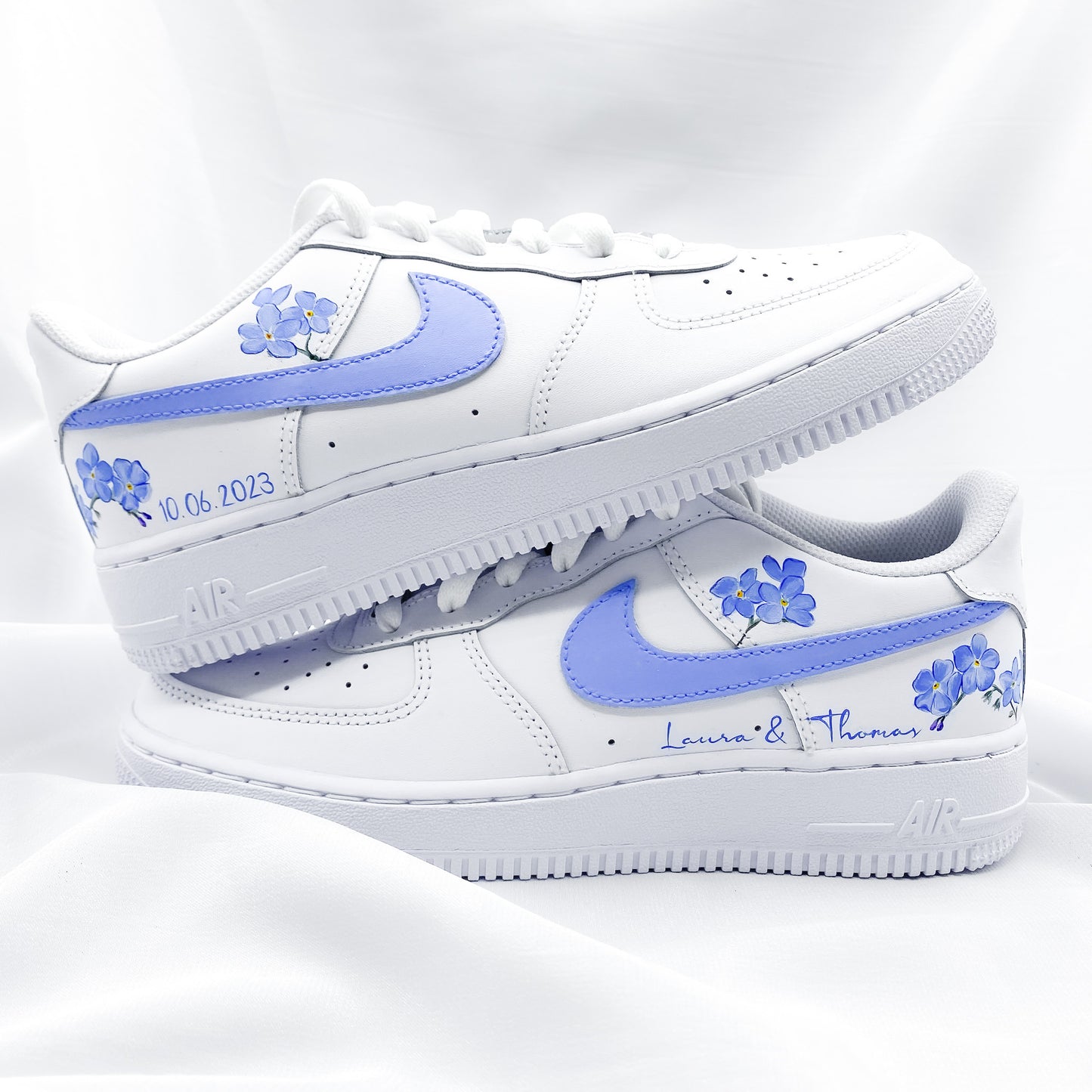 Custom Nike Air Force 1 Brautsneaker Something Blue