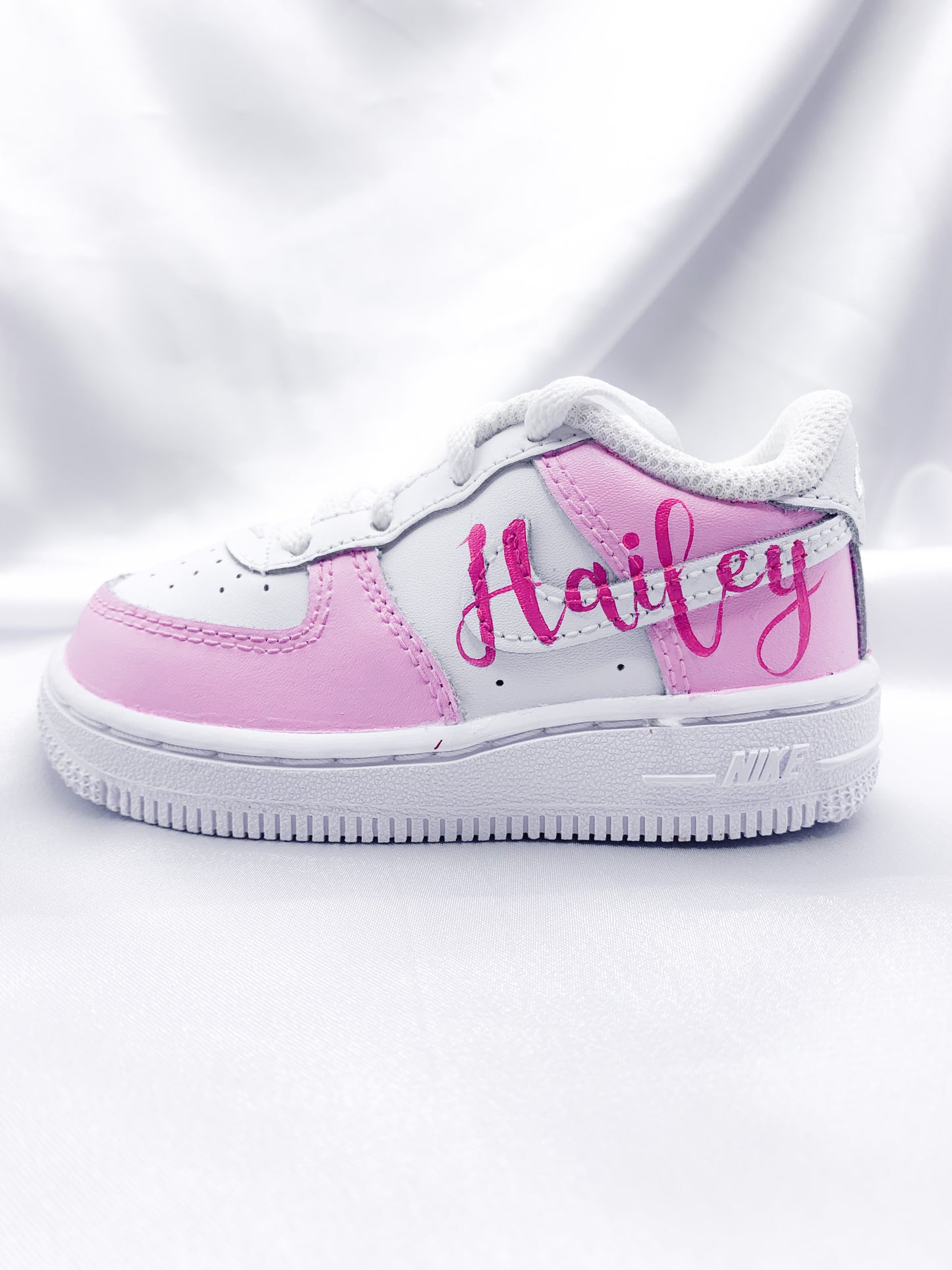 Custom Nike Air Force 1 Pretty Pink (Kinder)